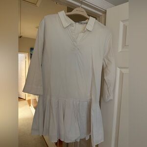 English Factory Ivory Dress with Collar